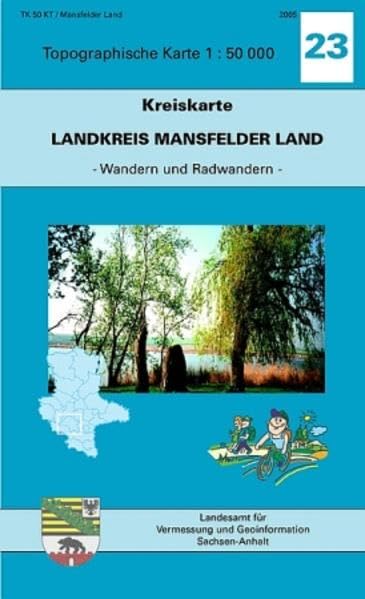 Landkreis Mansfelder Land: Kreiskarte 1:50000 - Ausgabe mit Wander- und Radwanderwegen (Topographische Karten 1:50000 (TK50KT): Kreiskarte - Ausgabe mit Wander- und Radwanderwegen) Leisure, Home & Garden