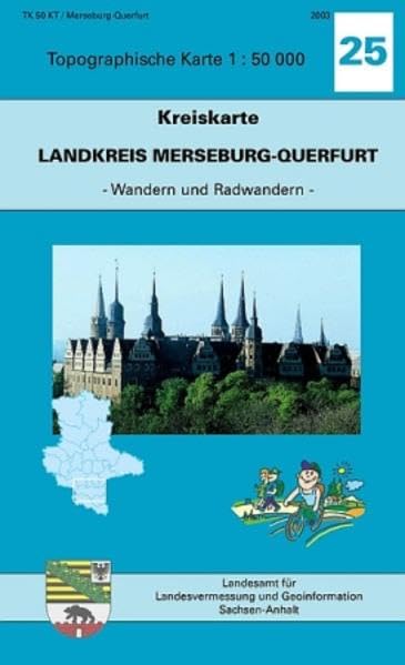 Landkreis Merseburg-Querfurt: Kreiskarte 1:50000 - Ausgabe mit Wander- und Radwanderwegen (Topographische Karten 1:50000 (TK50KT): Kreiskarte - Ausgabe mit Wander- und Radwanderwegen) Leisure, Home & Garden