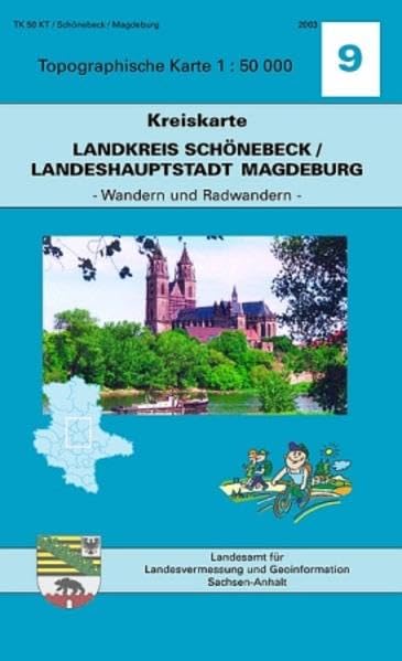 Landkreis Schönebeck / Landeshauptstadt Magdeburg: Kreiskarte 1:50000 - Ausgabe mit Wander- und Radwanderwegen (Topographische Karten 1:50000 (TK50KT) ... - Ausgabe mit Wander- und Radwanderwegen) Leisure, Home & Garden