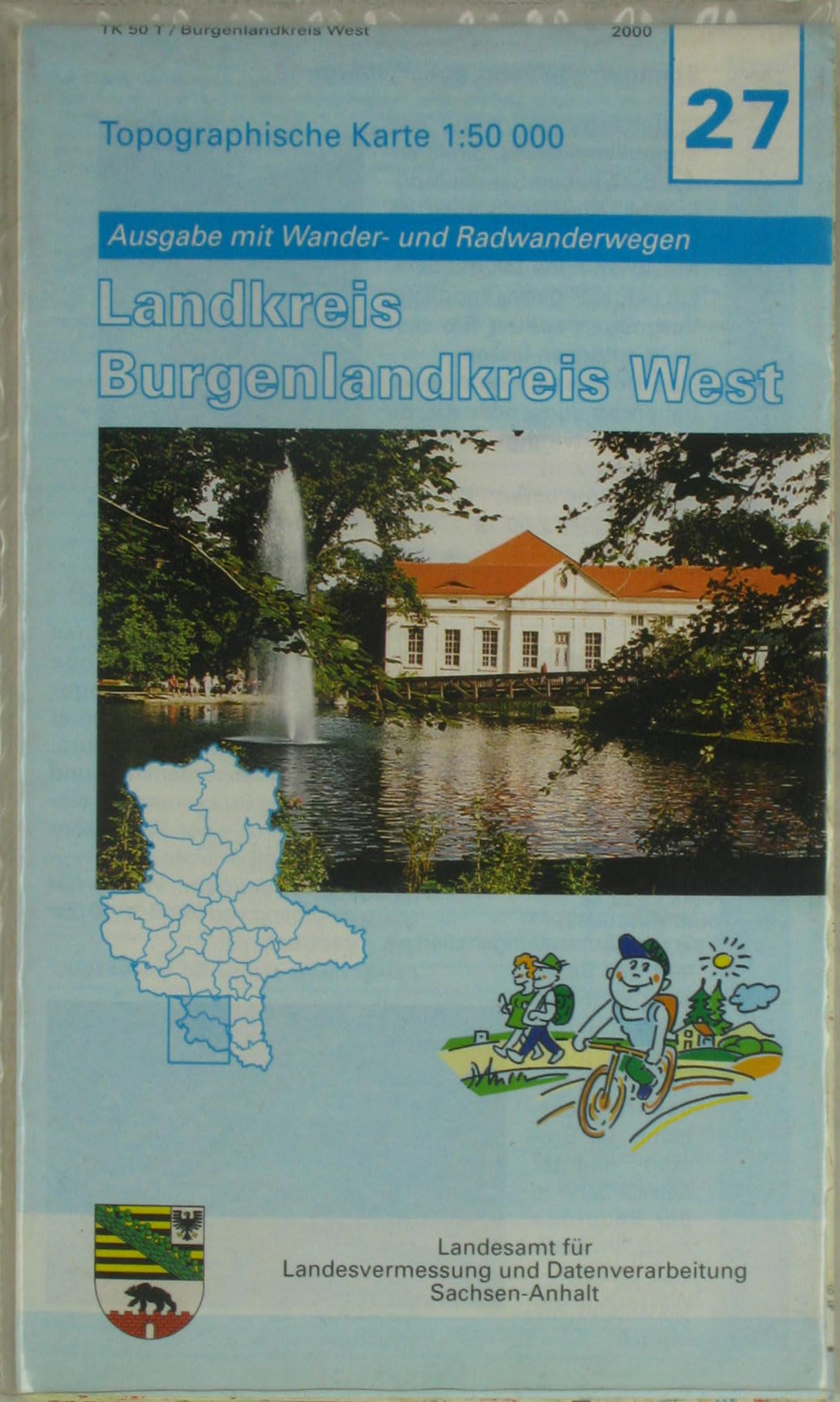 Landkreis Burgenlandkreis West: Kreiskarte 1:50000 - Ausgabe mit Wander- und Radwanderwegen book