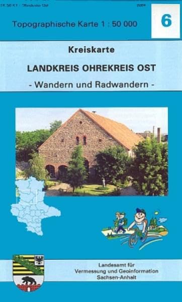 Landkreis Ohrekreis Ost: Kreiskarte 1:50000 - Ausgabe mit Wander- und Radwanderwegen (Topographische Karten 1:50000 (TK50KT): Kreiskarte - Ausgabe mit Wander- und Radwanderwegen) Leisure, Home & Garden