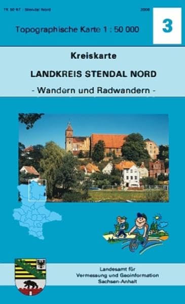 Landkreis Stendal Nord: Kreiskarte 1:50000 - Ausgabe mit Wander- und Radwanderwegen (Topographische Karten 1:50000 (TK50KT): Kreiskarte - Ausgabe mit Wander- und Radwanderwegen) Leisure, Home & Garden