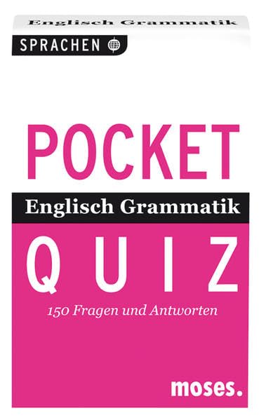 POCKET-QUIZ: ENGLISCH Grammatik: 150 Fragen & Antworten (Pocket Quiz: Ab 12 Jahre /Erwachsene) Leisure & Fun