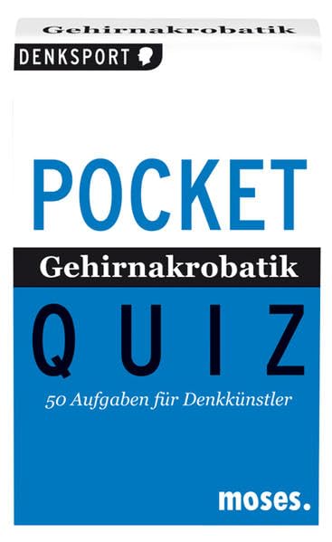 Pocket Quiz Gehirnakrobatik: 50 Aufgaben für Denkkünstler (Pocket Quiz: Ab 12 Jahre /Erwachsene) Leisure & Fun