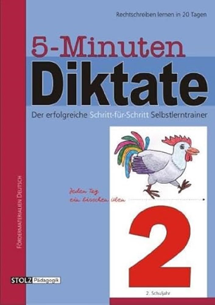 5-Minuten-Diktate, neue Rechtschreibung, 2. Schuljahr: 20-Tage-Programm zur Förderung der Rechtschreibung Learning & Reference