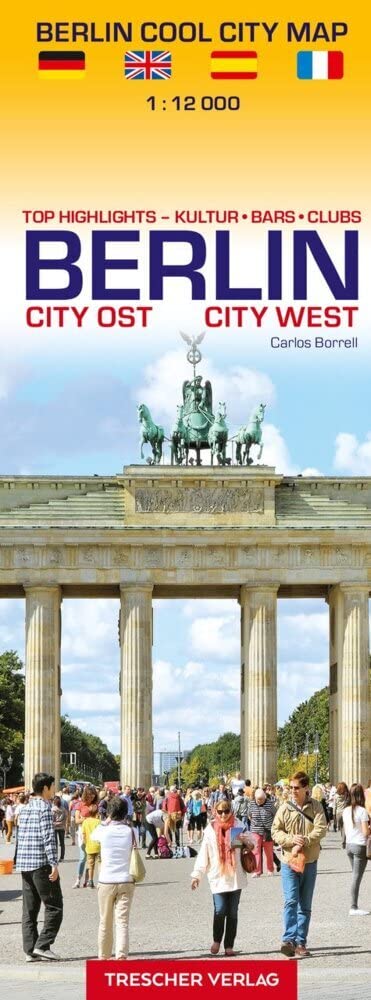 Stadtplan Berlin Cool City Map - Top Highlights: Kultur, Bars, Clubs: Mehrsprachiger Stadtplan, Maßstab 1:12000 Leisure, Home & Garden