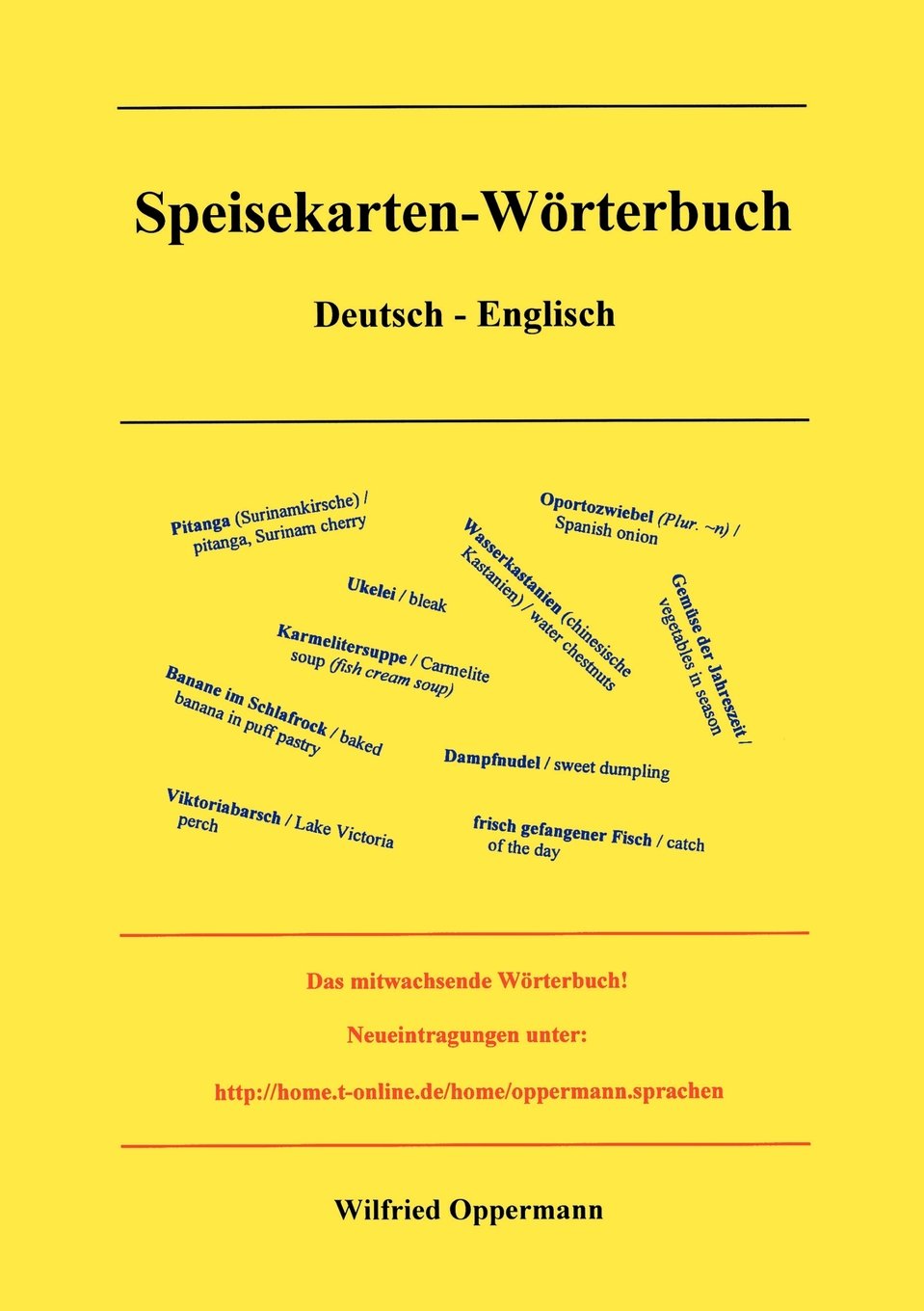 Speisekarten Wörterbuch Deutsch / Englisch Foreign Languages ​​& Dictionaries