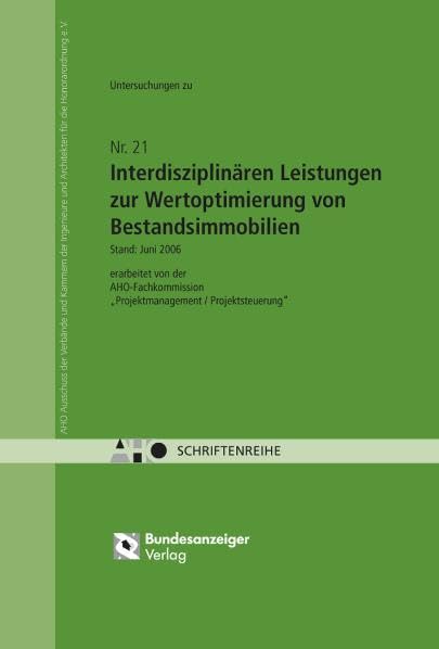 Interdisziplinäre Leistungen zur Wertoptimierung von Bestandsimmobilien Law