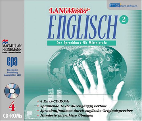 LANGmaster English, CD-ROMs, Tl.2, Der Sprachkurs für Mittelstufe, 4 CD-ROMs Foreign Languages ​​& Dictionaries