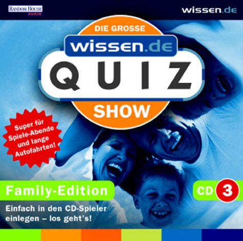 Die große wissen.de Quizshow, Family-Edition, 1 Audio-CD.Tl.3: 40 Min. Leisure & Fun