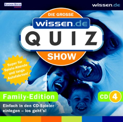 Die große wissen.de Quizshow, Family-Edition, 1 Audio-CD.Tl.4: 40 Min. Leisure & Fun
