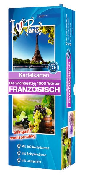 Karteikarten Die wichtigsten 1000 Wörter Französisch (A1): (Auflage 3) Foreign Languages ​​& Dictionaries