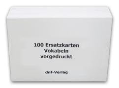 100 Ersatzkarteikarten zum Grund- oder Aufbauwortschatz, vorgedruckt: Zum Selberausfüllen Learning & Reference