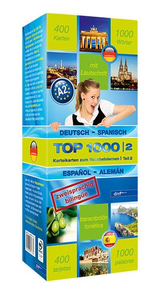 Top 1000 Teil 2. Deutsch-Spanisch / Spanisch-Deutsch: 400 Karteikarten book
