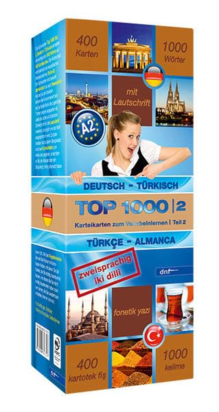 Karteikarten Top 1000 Türkisch (A2): Karteikarten zum Vokabellernen. Deutsch-Türkisch/Türkce-Almanca Foreign Languages ​​& Dictionaries