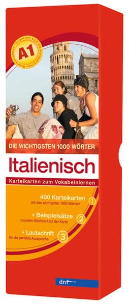 Karteikarten Die wichtigsten 1000 Wörter Italienisch (A1): (Auflage 2) Foreign Languages ​​& Dictionaries