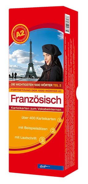 Karteikarten Die wichtigsten 1000 Wörter Französisch Teil 2 (A2): (Auflage 2) Foreign Languages ​​& Dictionaries