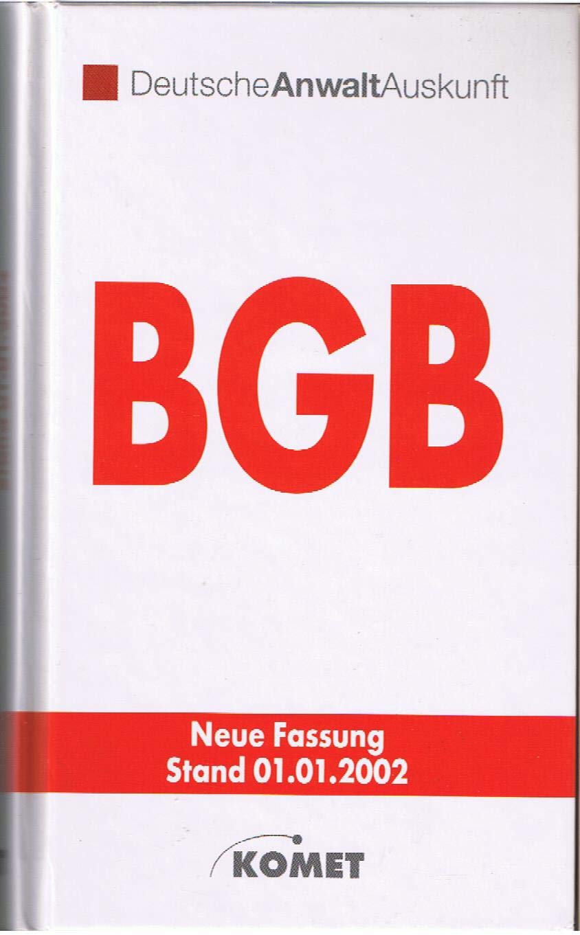 BGB - Bürgerliches Gesetzbuch 2002 Books