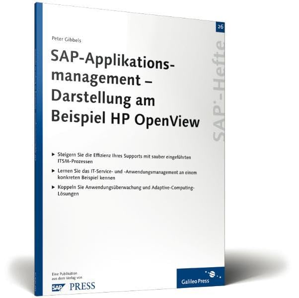 SAP-Applikationsmanagement – Darstellung am Beispiel HP OpenView: SAP-Heft 26 (SAP-Hefte) Computer Science