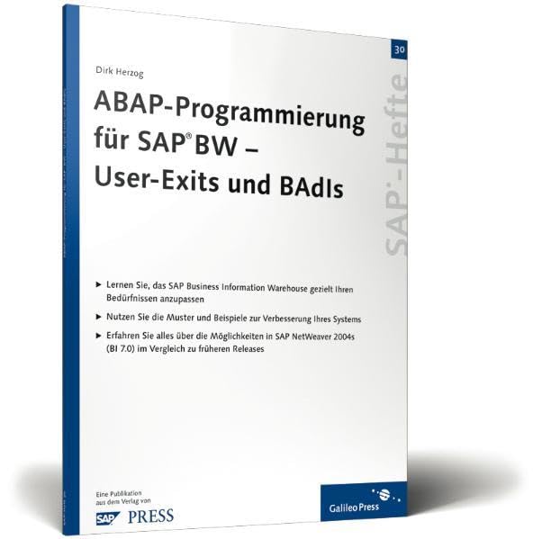 ABAP-Programmierung für SAP BW – User-Exits und BAdIs: SAP-Heft 30 (SAP-Hefte) Computer Science