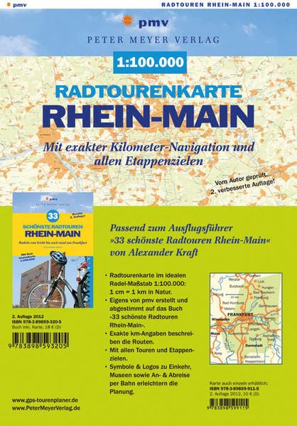 Radtourenkarte Rhein-Main 1:50.000 Leisure, Home & Garden