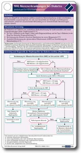 NVL Nierenerkrankungen bei Diabetes pocketcard Set Kitteltaschenversion: Hrsg.: Bundesärztekammer (BÄK); Kassenärztliche Bundesvereinigung (KBV); ... (AWMF) (NVL-Kitteltaschenversionen) Medicine