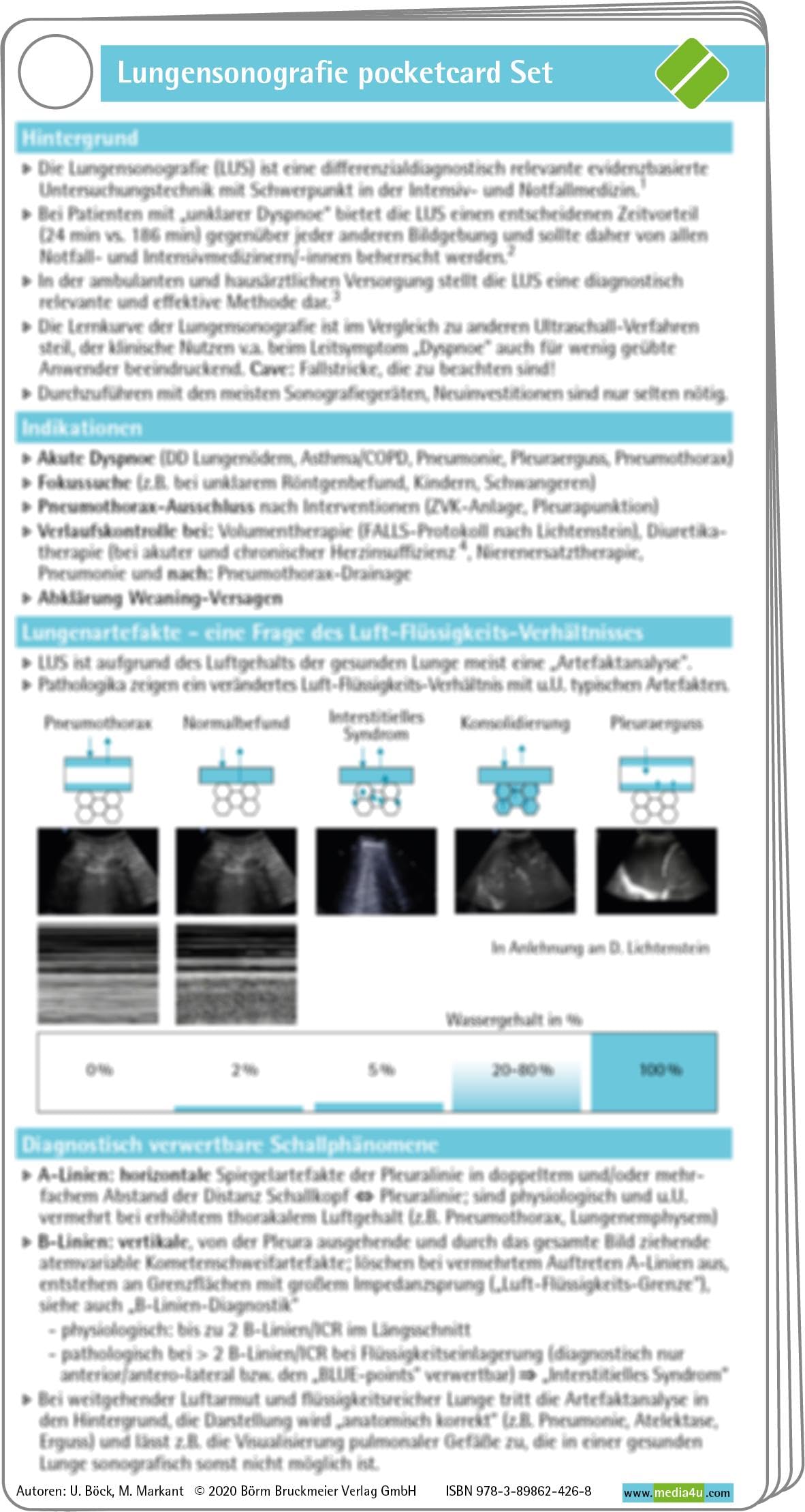 Product Image: Lungensonografie pocketcard Set