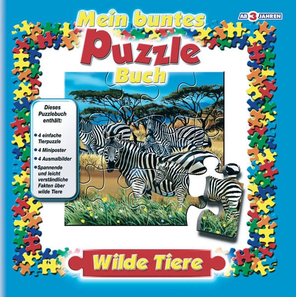 Mein buntes Puzzle-Buch: Wilde Tiere Children's books