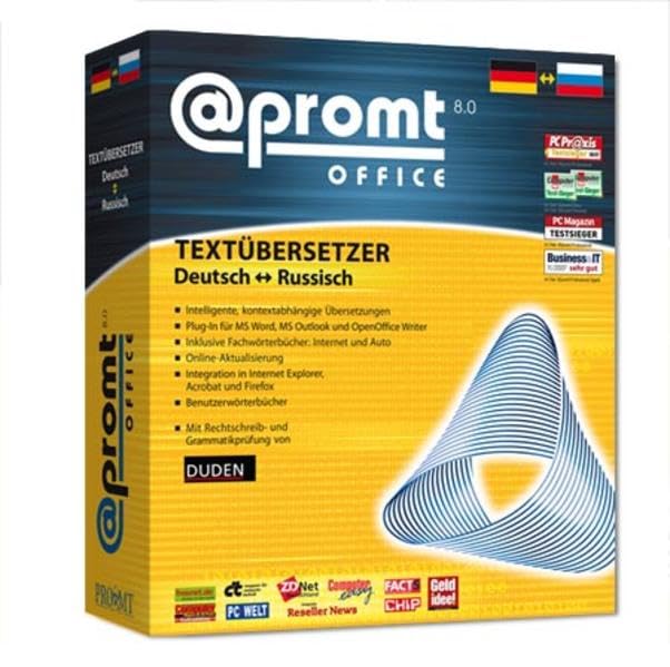 @promt Office 8.0 Russisch - Deutsch / Deutsch - Russisch Contemporary literature