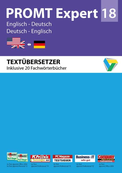 PROMT Expert 18 Englisch-Deutsch: Übersetzungssoftware Englisch-Deutsch für Übersetzer und Übersetzungsbüros. Arbeitsoptimierung, automatische ... 7, 8 und 10. (PROMT Übersetzungssoftware) Social Sciences