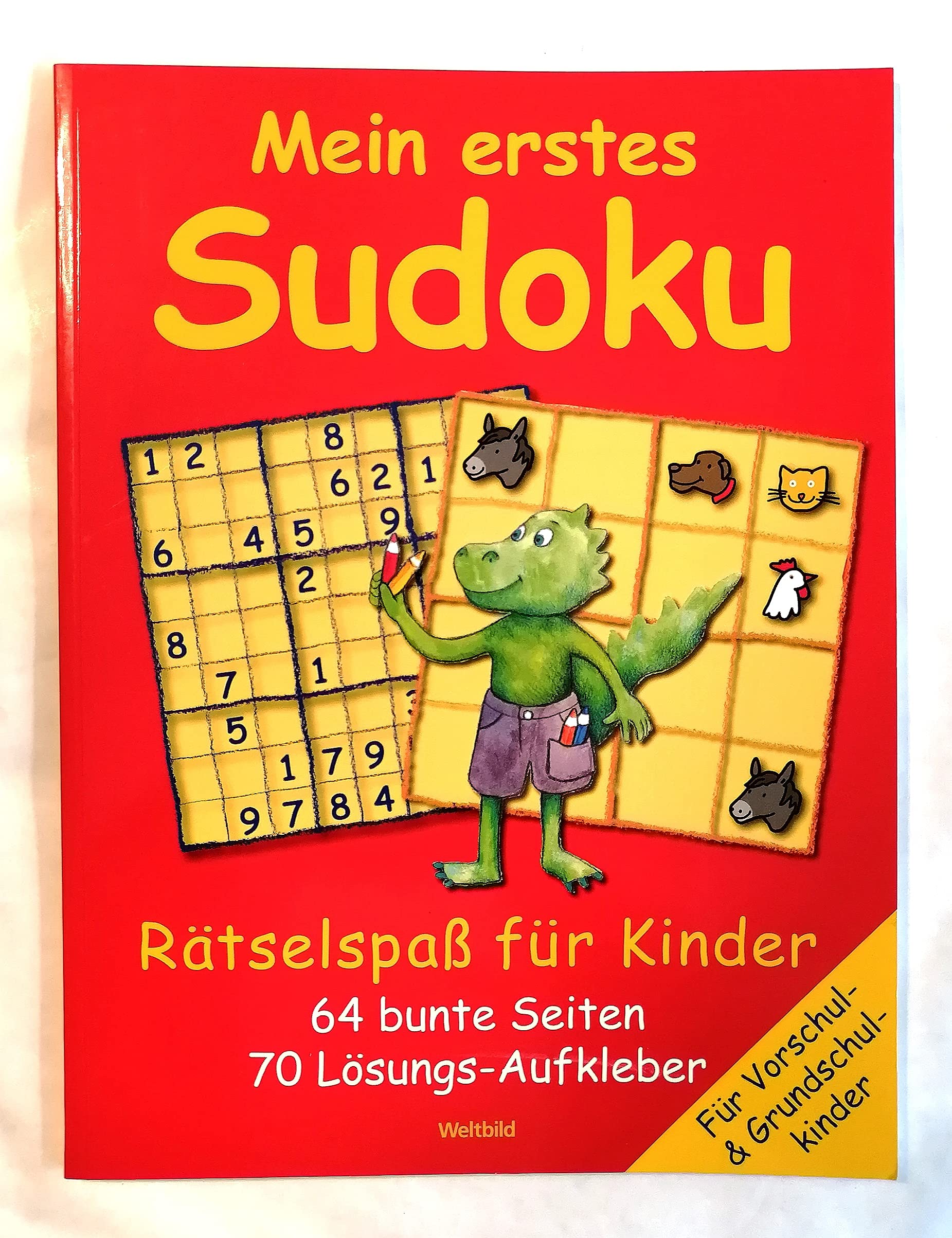 Mein erstes Sudoku - Rätselspaß für Kinder: 60 bunte Seiten - 70 Lösungsaufkleber - Für Vorschul- und Grundschulkinder Leisure & Fun