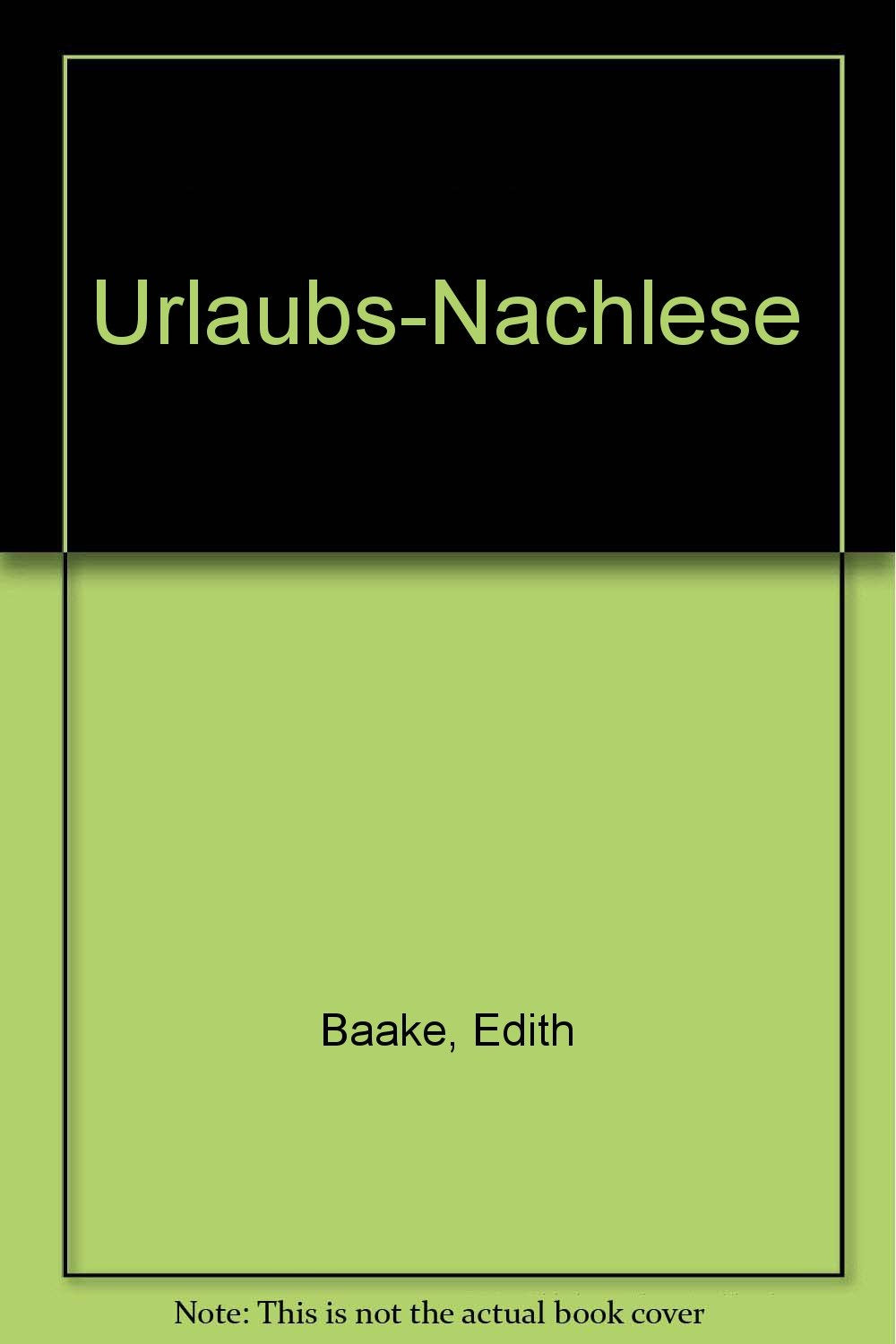 Urlaubs-Nachlese Books