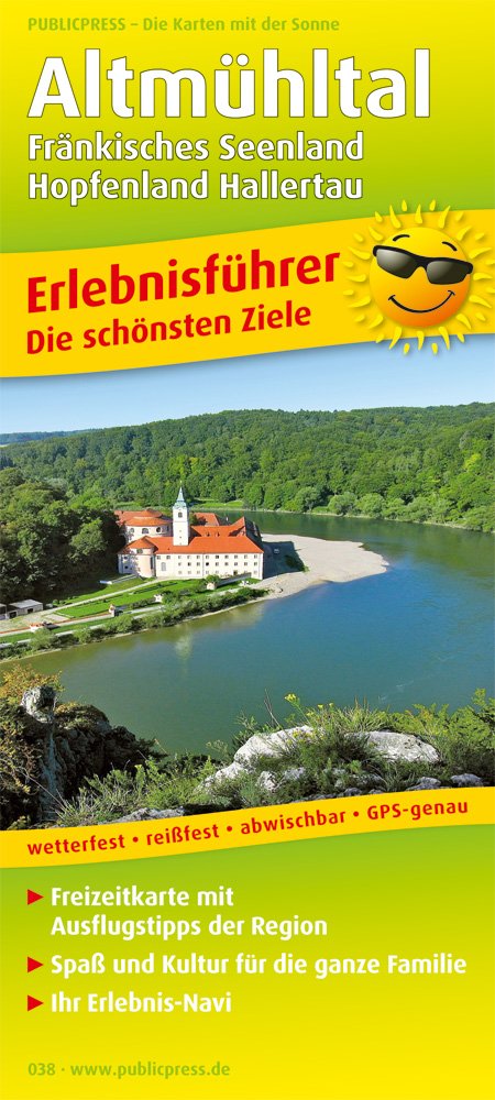 Erlebnisführer Altmühltal, Fränkisches Seenland - Nördliche Hallertau 1 : 120 000 book