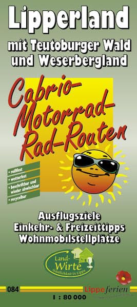 Lippe und Umgebung: 1:80000. Freizeitkarte mit Informationen zu Freizeiteinrichtungen auf der Kartenrückseite (Regionalkarte "Die schönsten Ziele der Region") Leisure, Home & Garden