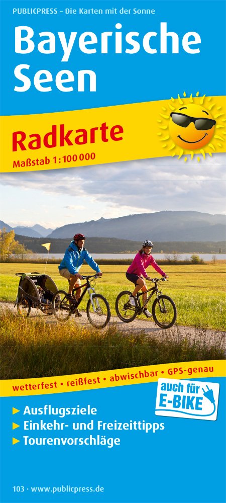 Radwanderkarte Bayerische Seen 1 : 100 000 Leisure, Home & Garden