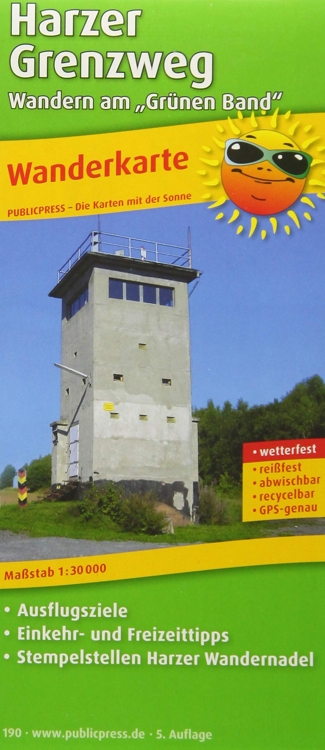 Wanderkarte Harzer Grenzweg - Wandern am "Grünen Band" Wanderkarte 1 : 30 000 Leisure, Home & Garden