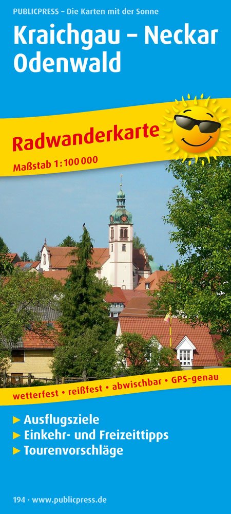 Radwanderkarte Kraichgau - Neckar - Odenwald 1 : 100 000 Leisure, Home & Garden