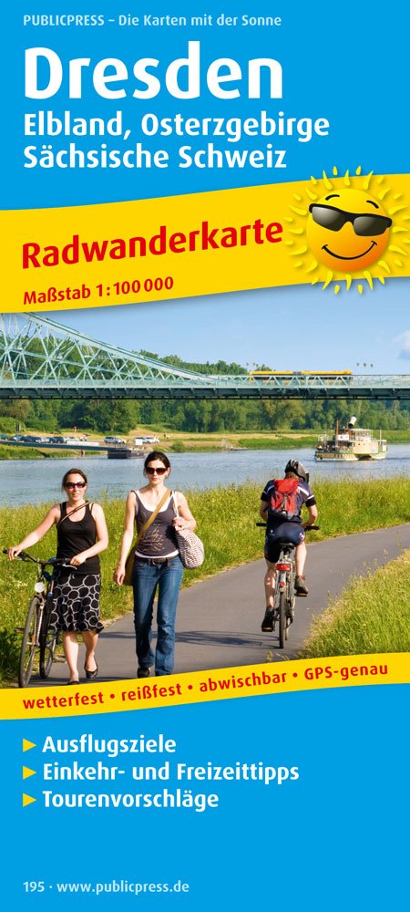 Radwanderkarte Dresden - Elbland, Osterzgebirge, Sächsische Schweiz 1 : 100 000 Leisure, Home & Garden