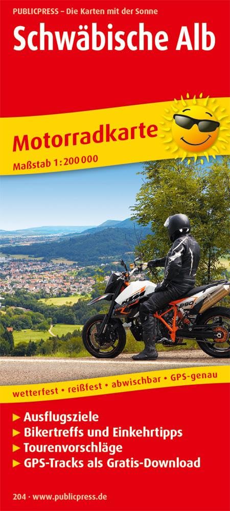 Motorradkarte Schwäbische Alb 1 : 200 000 Leisure, Home & Garden