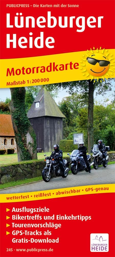 Motorradkarte Lüneburger Heide 1 : 200 000 book