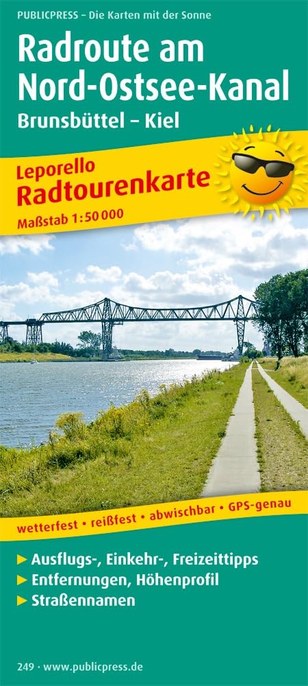 Radwanderkarte Radroute Nord-Ostsee-Kanal 1 : 50 000 Leisure, Home & Garden