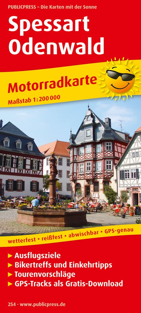 Motorradkarte Spessart - Odenwald 1 : 200 000 Leisure, Home & Garden