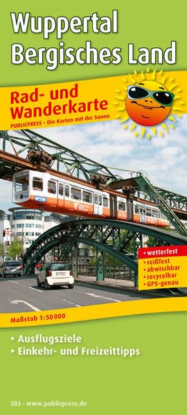 Rad- und Wanderkarte Wuppertal - Bergisches Land 1 : 50 000 Leisure, Home & Garden