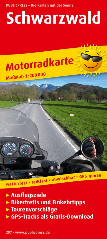 Schwarzwald: Motorradkarte mit Ausflugszielen, Einkehr- & Freizeittipps und Tourenvorschlägen, GPS-Tracks zum Gratis-Download, wetterfest, reißfest, ... GPS-genau. 1:200000 (Motorradkarte / MK) Leisure, Home & Garden