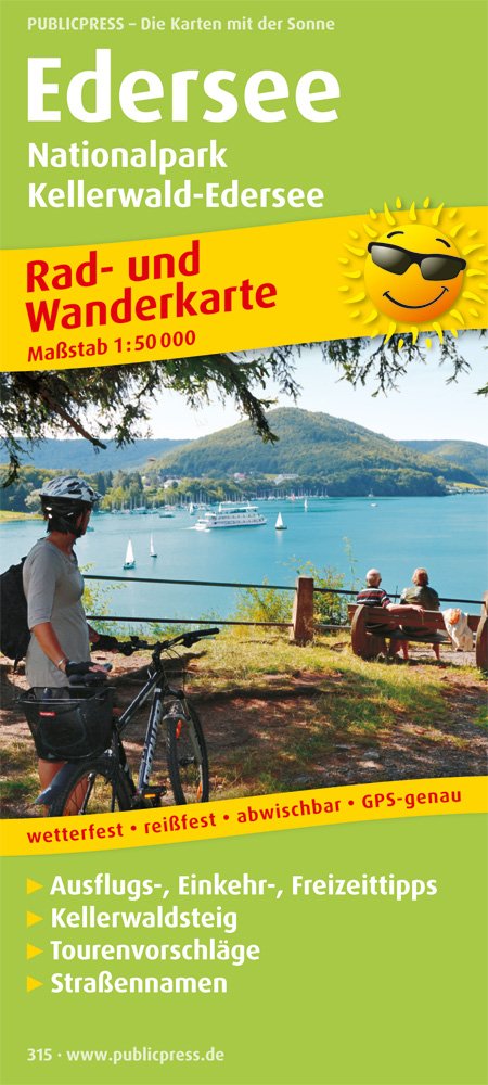 Rad- und Wanderkarte Edersee, Nationalpark Kellerwald-Edersee 1 : 50 000 Leisure, Home & Garden