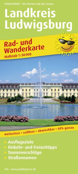 Rad- und Wanderkarte Landkreis Ludwigsburg 1 : 50 000 Leisure, Home & Garden