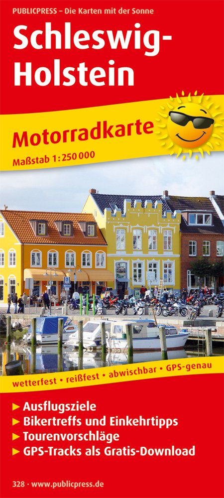 Motorradkarte Schleswig-Holstein 1 : 250 000 Leisure, Home & Garden