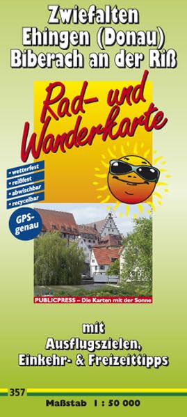 Rad- und Wanderkarte Zwiefalten - Ehingen (Donau) - Biberach an der Riß: Mit Ausflugszielen, Einkehr- & Freizeittipps, wetterfest, reissfest, abwischbar, GPS-genau. 1:50000 Leisure, Home & Garden