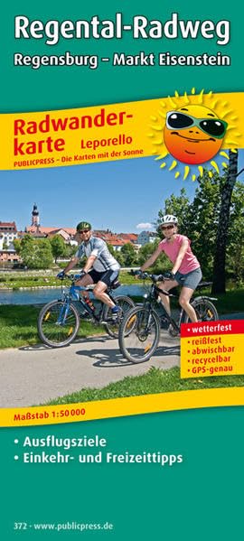 Regental-Radweg, Regensburg - Markt Eisenstein: Leporello Radtourenkarte mit Ausflugszielen, Einkehr- & Freizeittipps, wetterfest, reissfest, ... reissfest, abwischbar, recycelbar. GPS-genau Leisure, Home & Garden