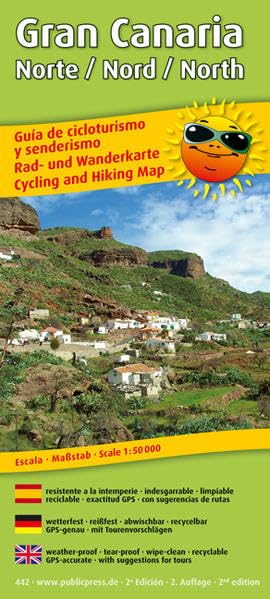 Rad- und Wanderkarte Gran Canaria Norte / Nord / North 1 : 50 000 book